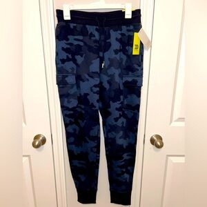 NWT all in motion Navy‎ Camo CARGO men’s sweatpants drawstring Joggers size XXL